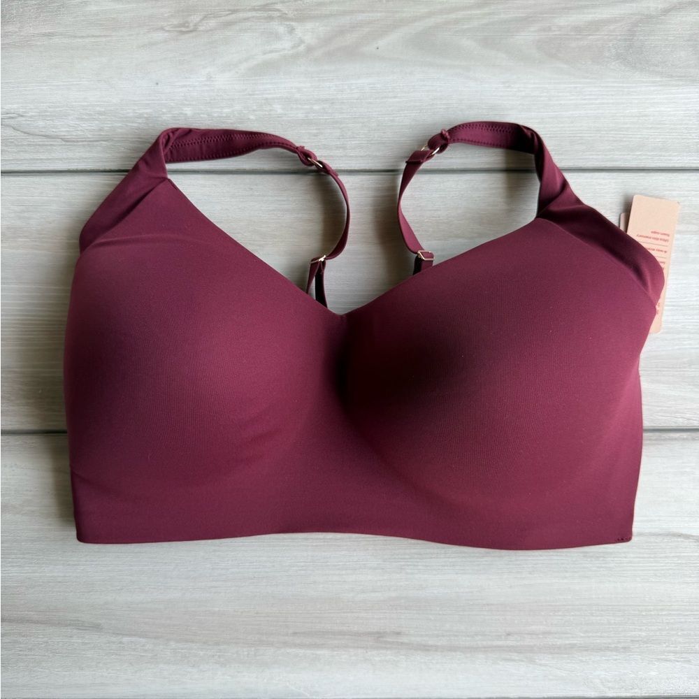 Thirdlove Smoothing Wireless Bra Maroon Large NWT - Picture 5 of 9